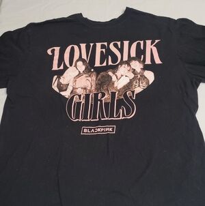 Official BLACKPINK Love Sick Girls K-pop T-shirt Women's XL Black